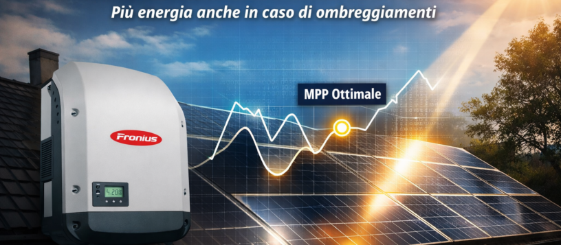 Dynamic Peak Manager Fronius per impianti fotovoltaici con ombreggiamenti